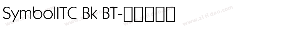 SymbolITC Bk BT字体转换